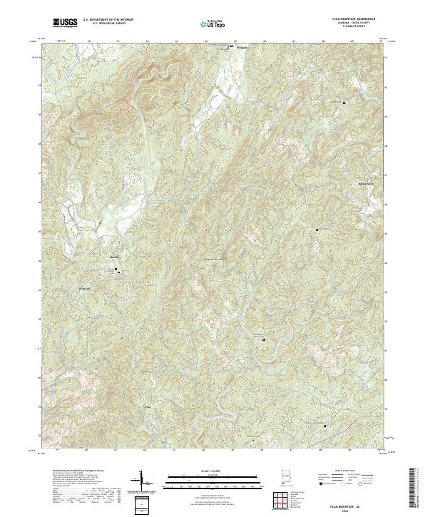 Flag Mountain topographic map thumbnail
