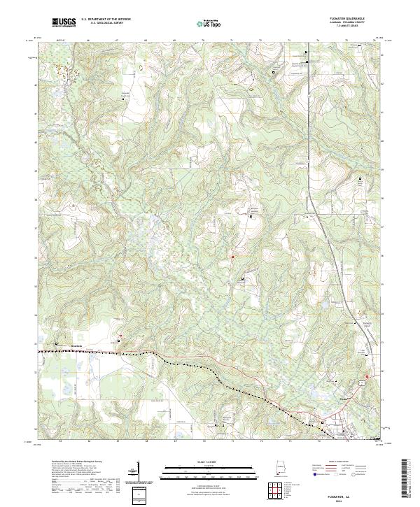 Flomaton topographic map thumbnail