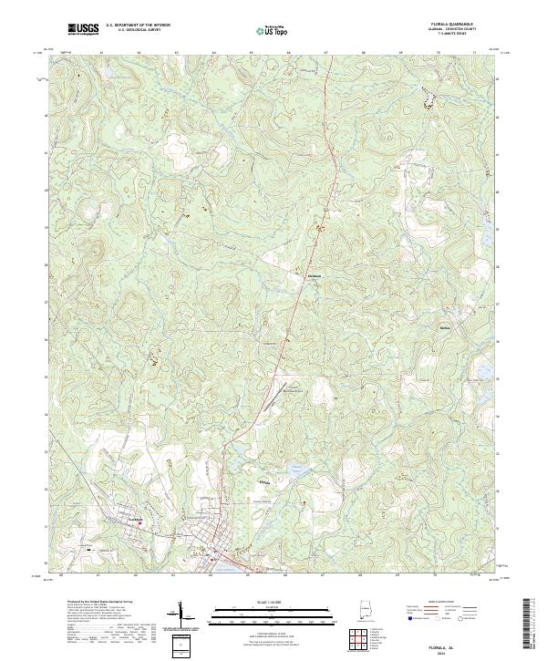 Florala topographic map thumbnail