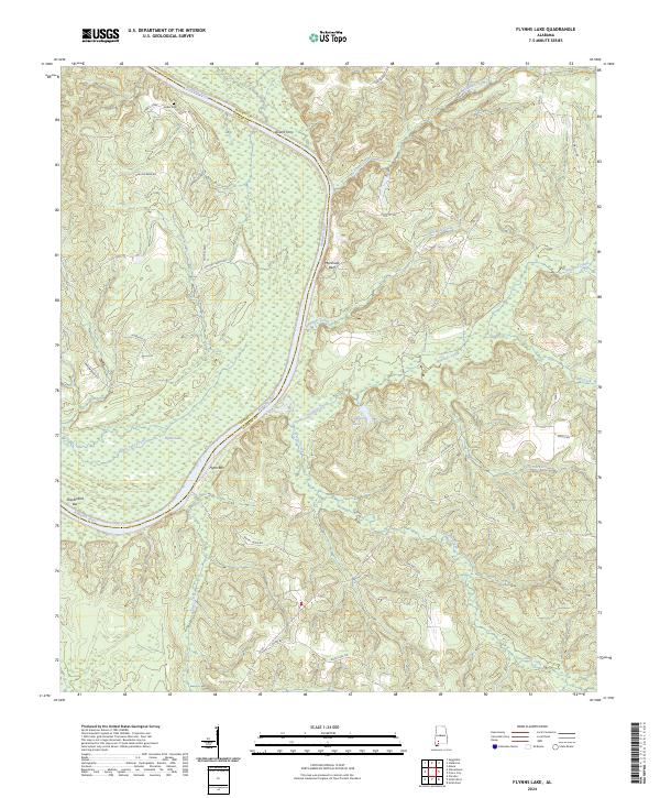 Flynns Lake topographic map thumbnail
