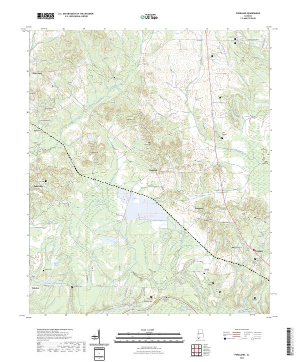 Forkland topographic map thumbnail