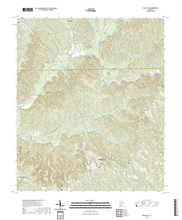 Fort Dale topographic map thumbnail