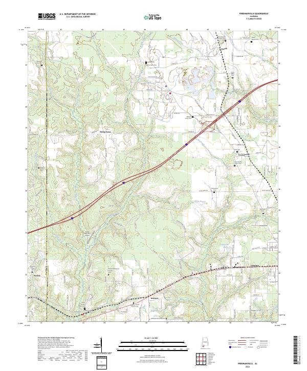Freemanville topographic map thumbnail