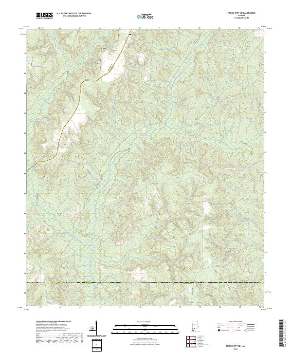 Frisco City SE topographic map thumbnail