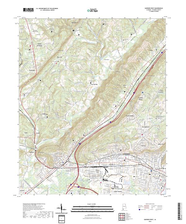 Gadsden West 2024 topographic map thumbnail