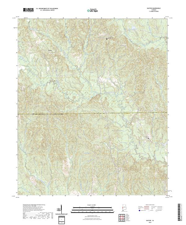 Gaston topographic map thumbnail
