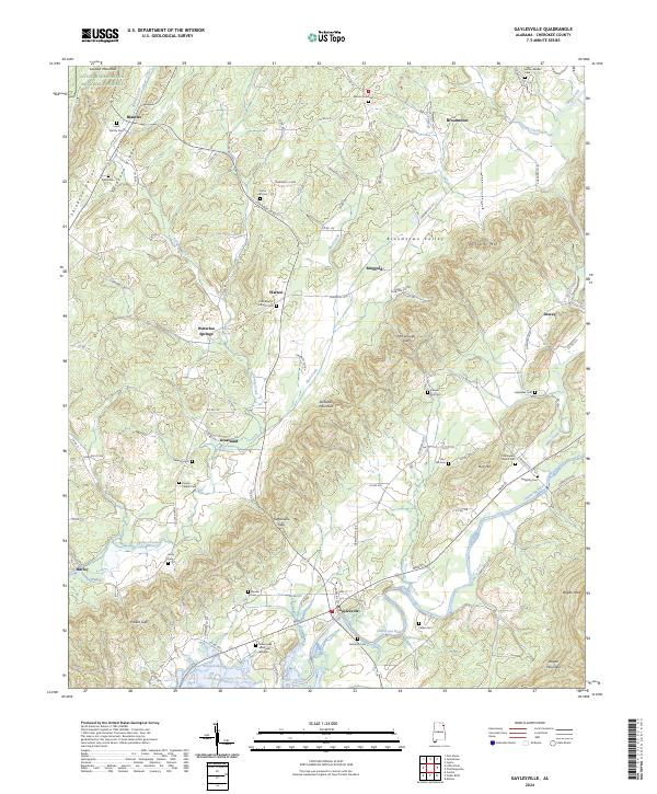 Gaylesville topographic map thumbnail