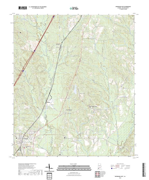 Georgiana East topographic map thumbnail