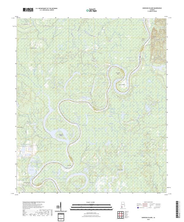 Ginhouse Island topographic map thumbnail