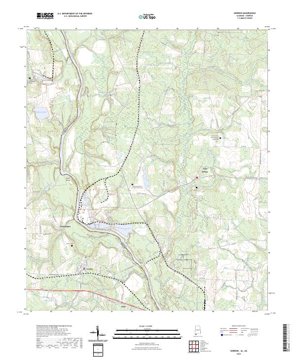 Gordon topographic map thumbnail