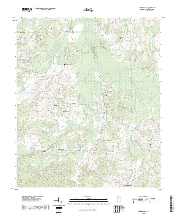 Gordonsville topographic map thumbnail