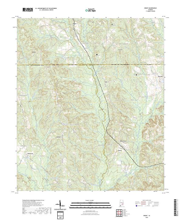 Grady topographic map thumbnail