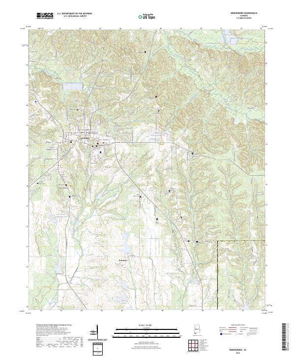 Greensboro topographic map thumbnail