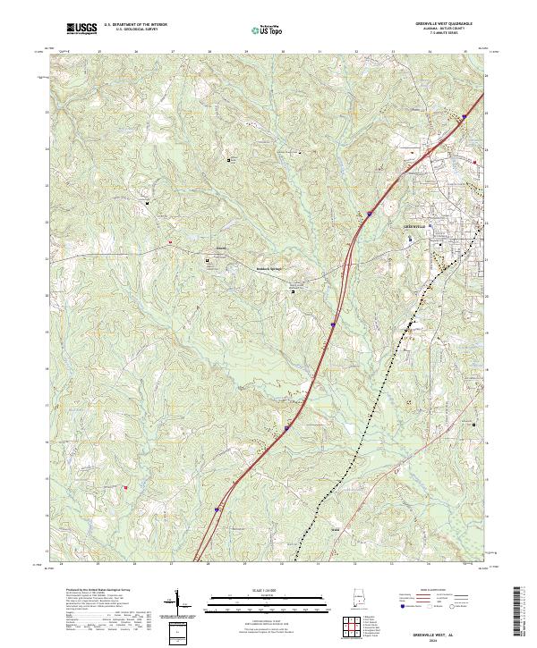 Greenville West topographic map thumbnail