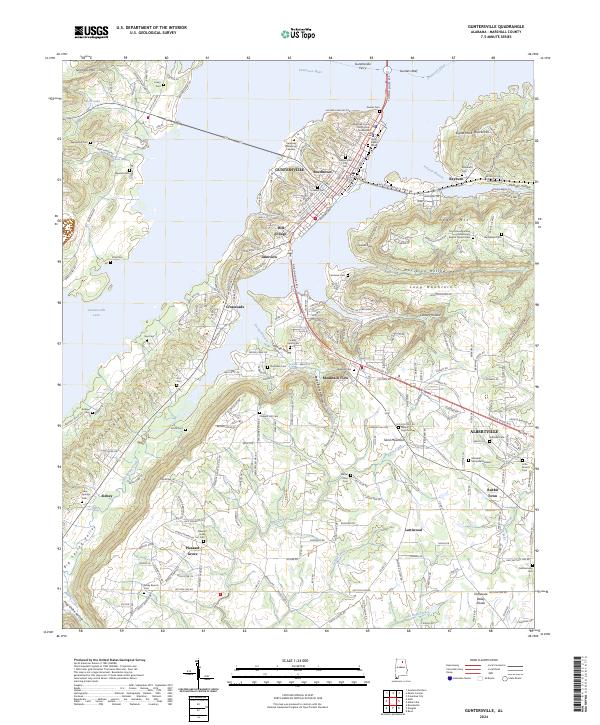 Guntersville 2024 topographic map thumbnail