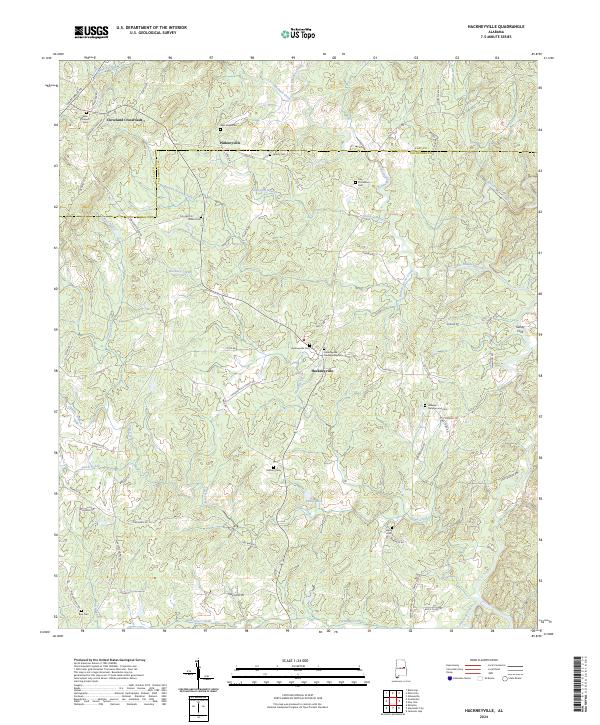 Hackneyville topographic map thumbnail
