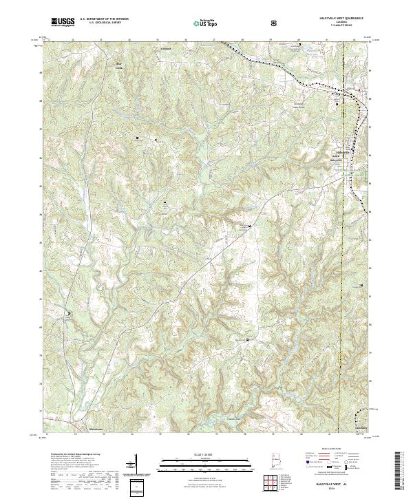 Haleyville West topographic map thumbnail