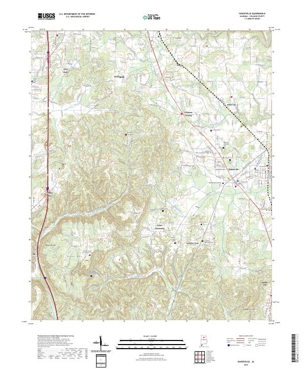 Hanceville topographic map thumbnail
