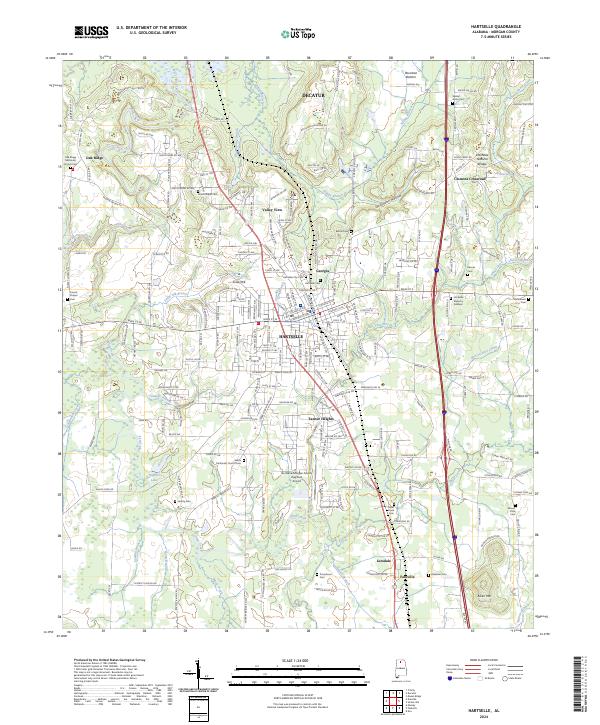 Hartselle 2024 topographic map thumbnail
