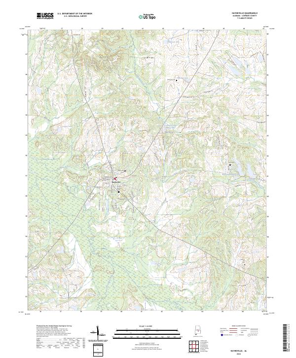 Hayneville topographic map thumbnail