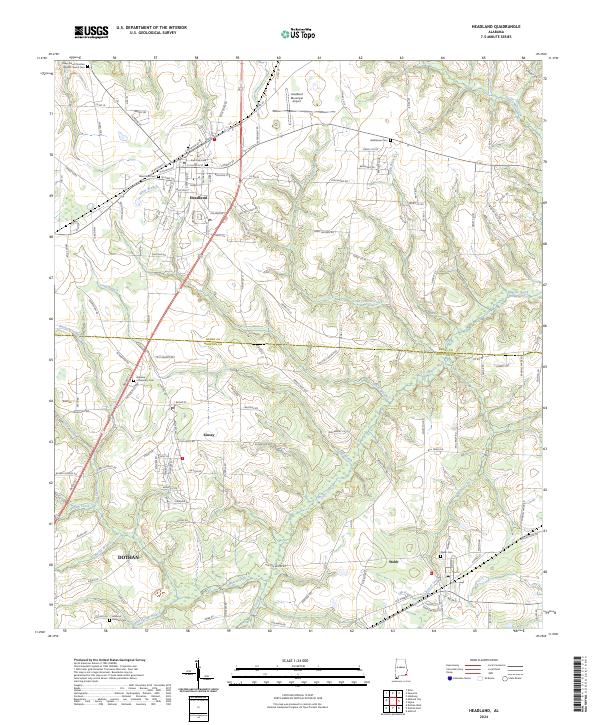 Headland topographic map thumbnail