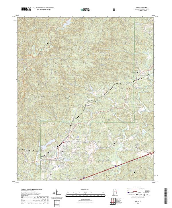 Heflin topographic map thumbnail