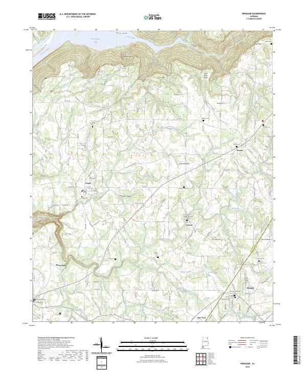 Henagar 2024 topographic map thumbnail