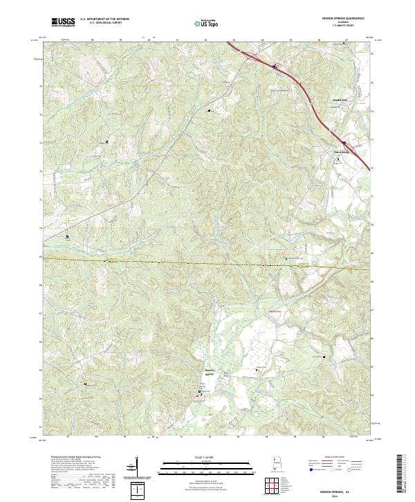 Henson Springs topographic map thumbnail