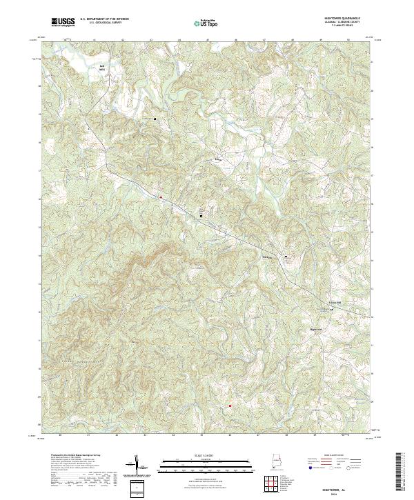 Hightower topographic map thumbnail