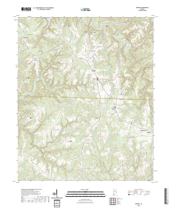 Hodges topographic map thumbnail