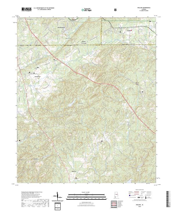 Hollins topographic map thumbnail