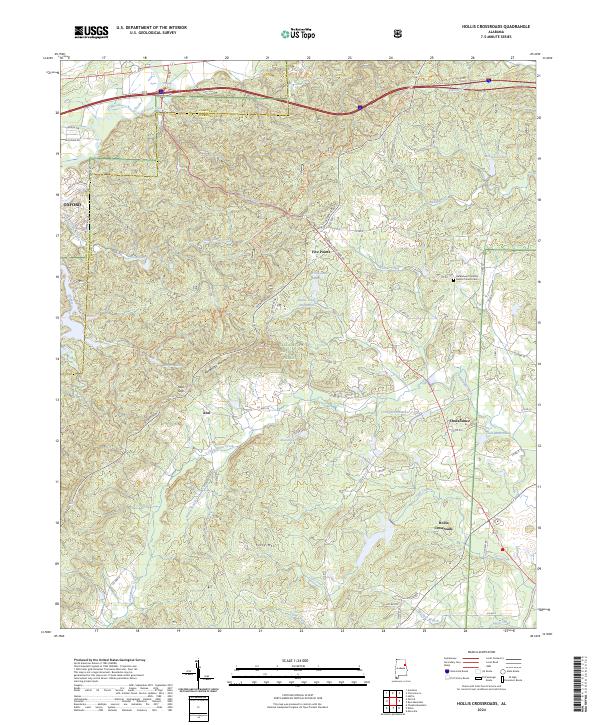 Hollis Crossroads topographic map thumbnail