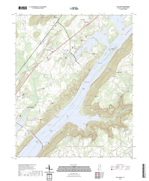 Hollywood 2024 topographic map thumbnail