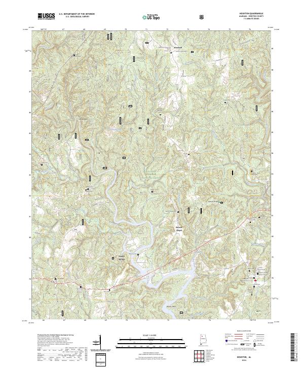 Houston topographic map thumbnail