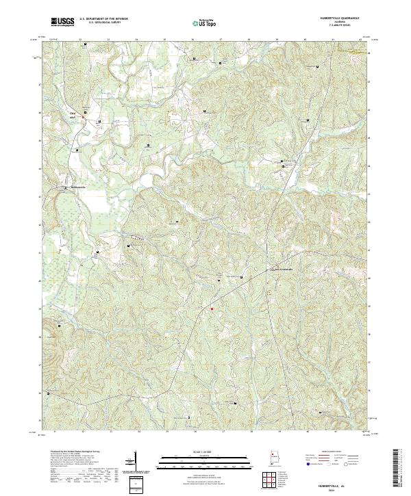 Hubbertville topographic map thumbnail