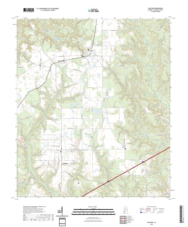 Huxford topographic map thumbnail