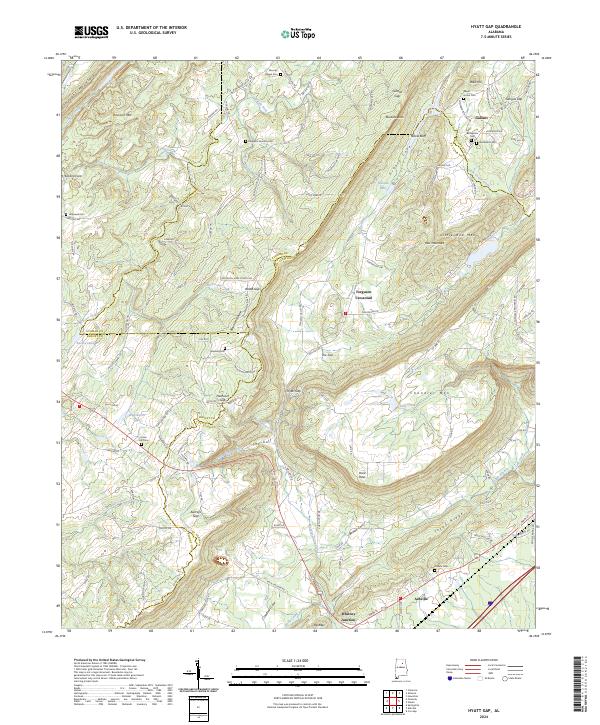 Hyatt Gap 2024 topographic map thumbnail