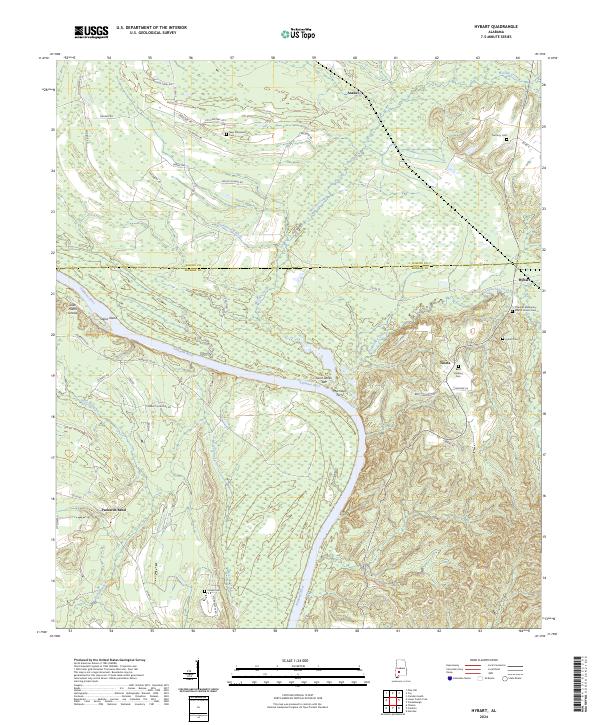 Hybart topographic map thumbnail