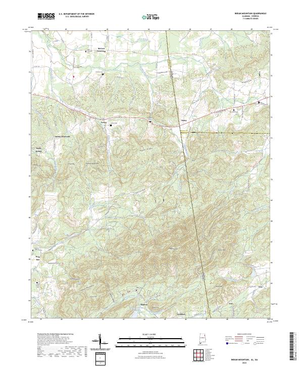Indian Mountain topographic map thumbnail