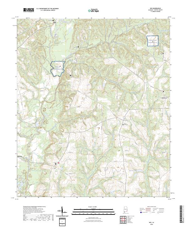Ino topographic map thumbnail