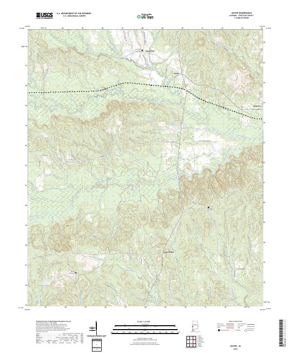 Jachin topographic map thumbnail