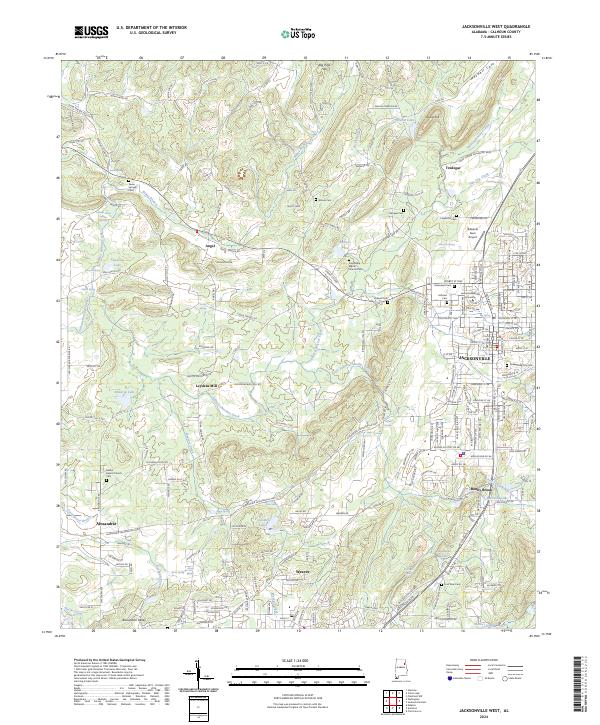 Jacksonville West topographic map thumbnail