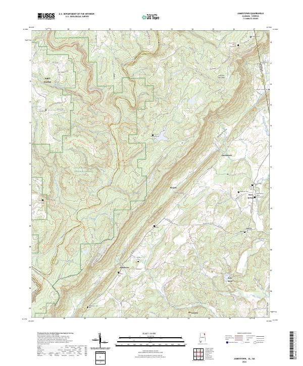 Jamestown topographic map thumbnail