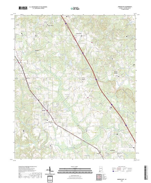 Jemison East topographic map thumbnail