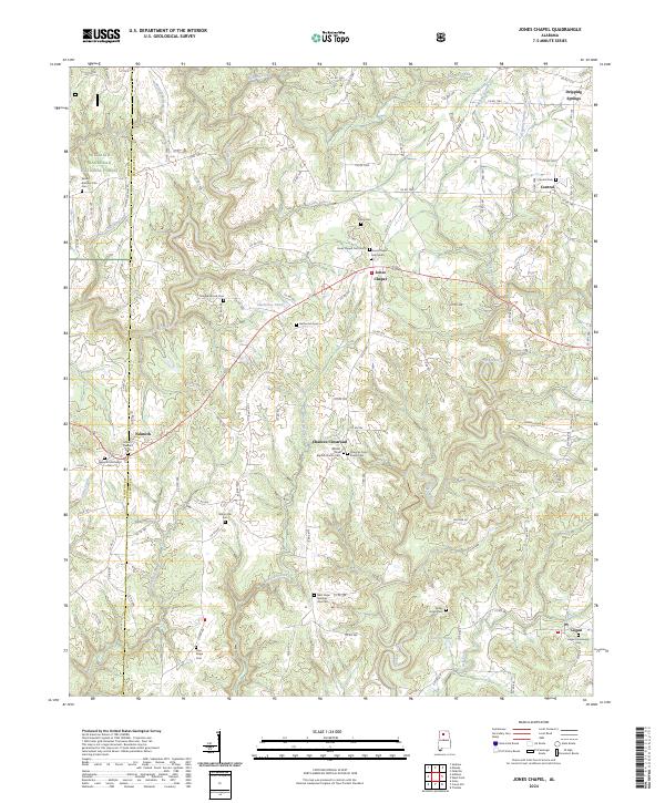 Jones Chapel 2024 topographic map thumbnail