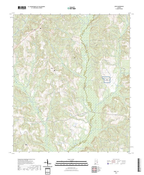 Josie topographic map thumbnail