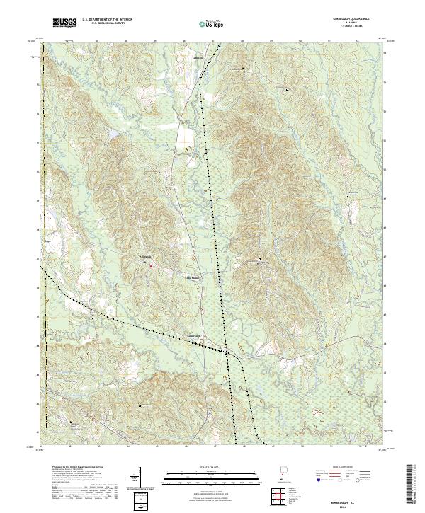 Kimbrough topographic map thumbnail