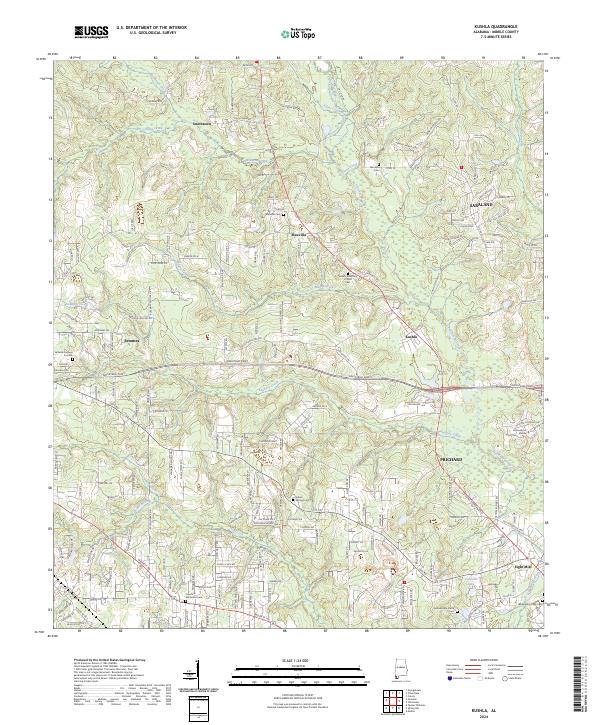 Kushla topographic map thumbnail
