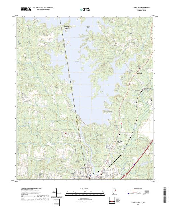 Lanett North topographic map thumbnail
