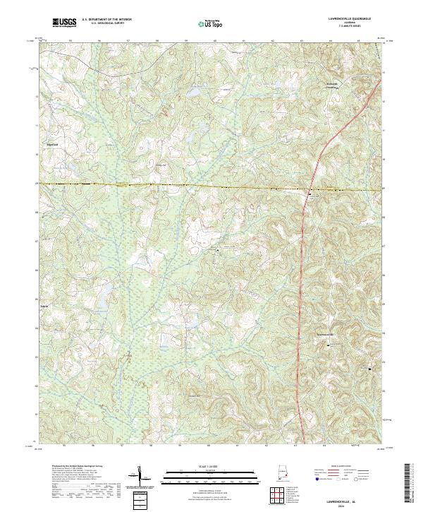 Lawrenceville topographic map thumbnail